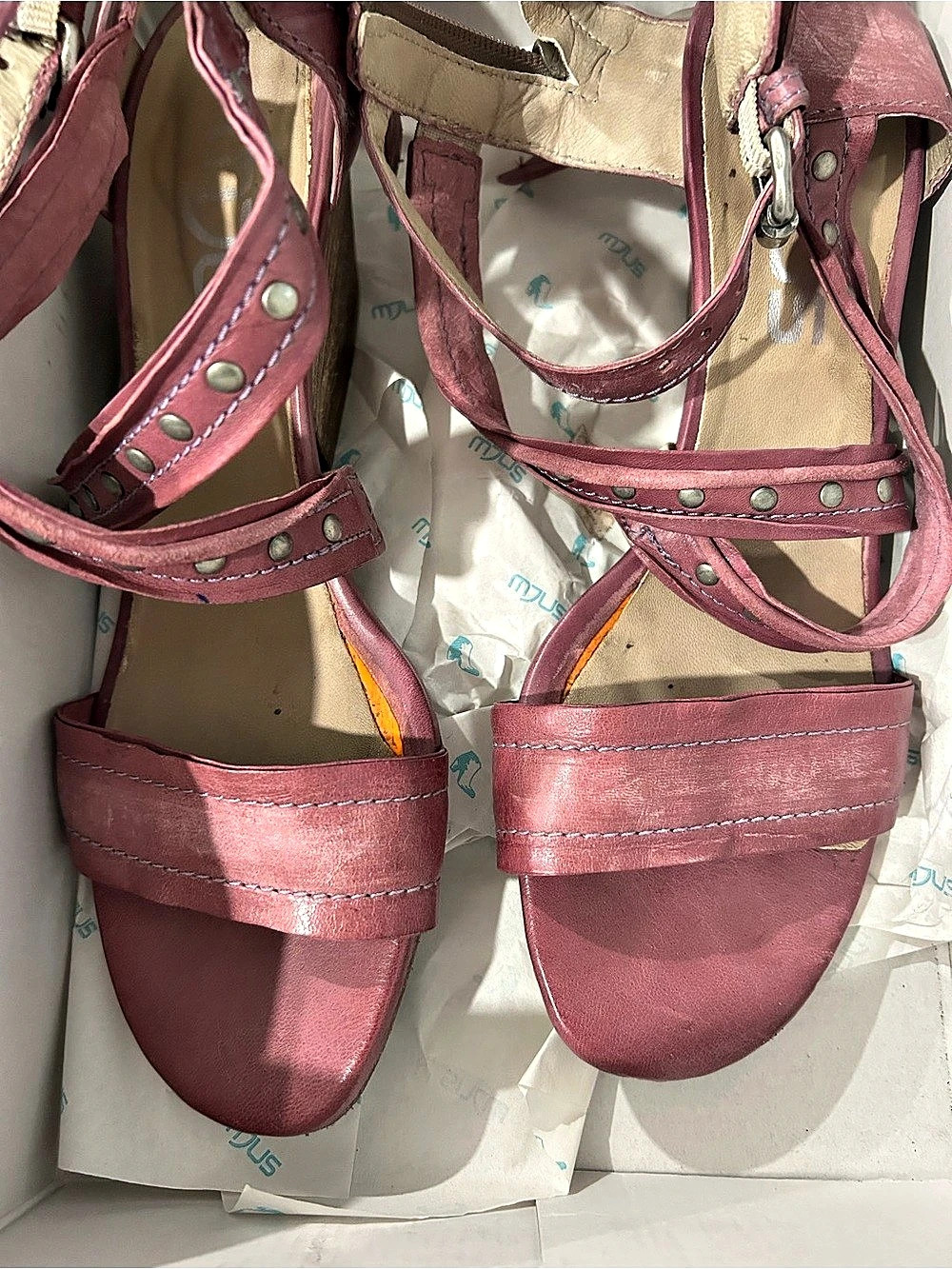 MJUS Amethystia Wedge Sandals in Pink